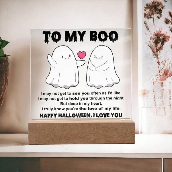 To My Boo - Halloween Plaque for a Spooky Surprise