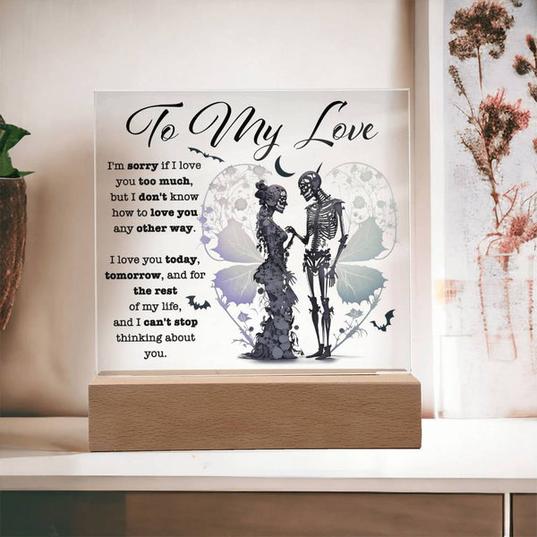 My Love, Love Too Much - Halloween Plaques for Romance with a Spooky Twist