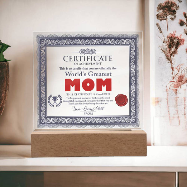 Mom-World_s Greatest Mom-Acrylic Acrylic Square Plaque