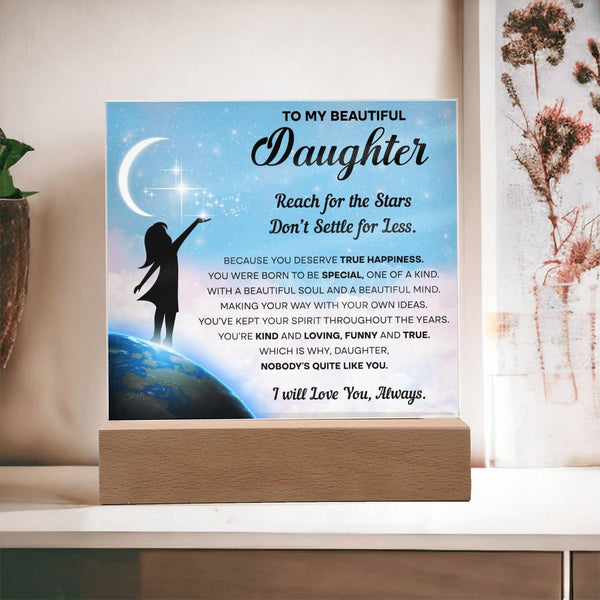 My Daughter Kind Loving Acrylic Plaque