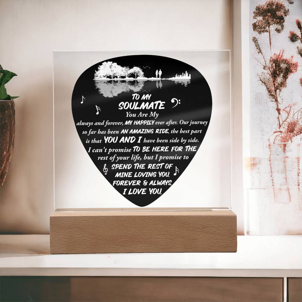 Soulmate-Always and Forever-Acrylic Square Plaque