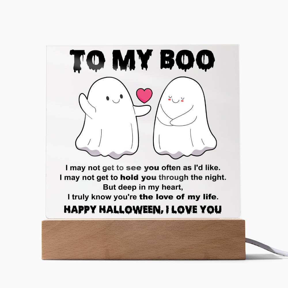 To My Boo - Halloween Plaque for a Spooky Surprise