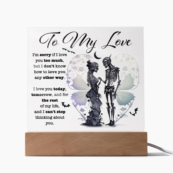 My Love, Love Too Much - Halloween Plaques for Romance with a Spooky Twist