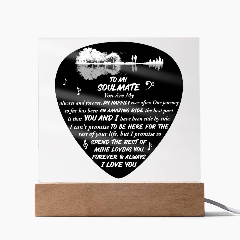 Soulmate-Always and Forever-Acrylic Square Plaque