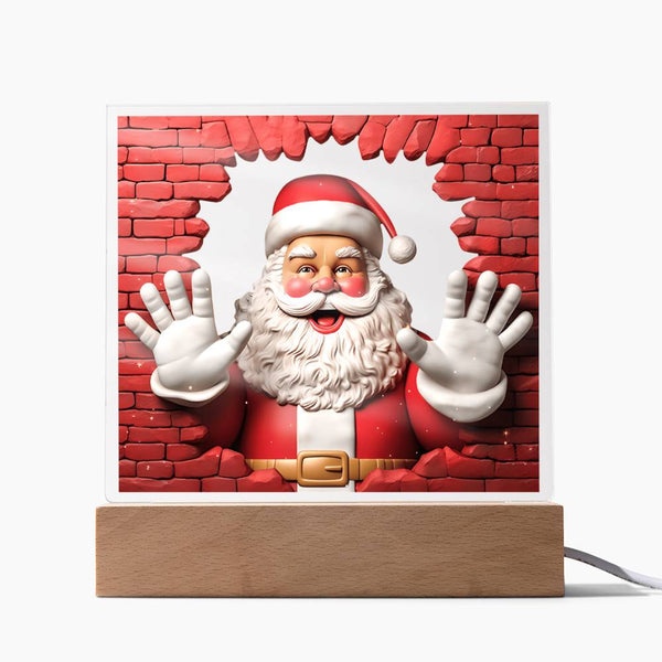 Christmas-Santa Claus 3D Acrylic Square Plaque
