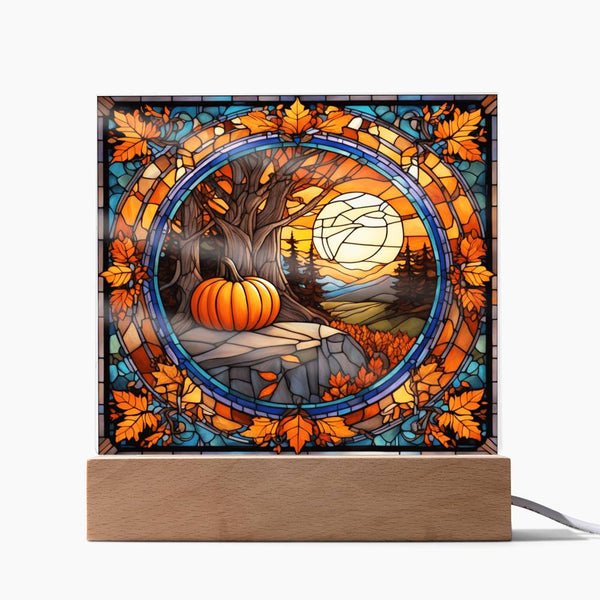 Thanksgivings landscape - Square Acrylic Plaque