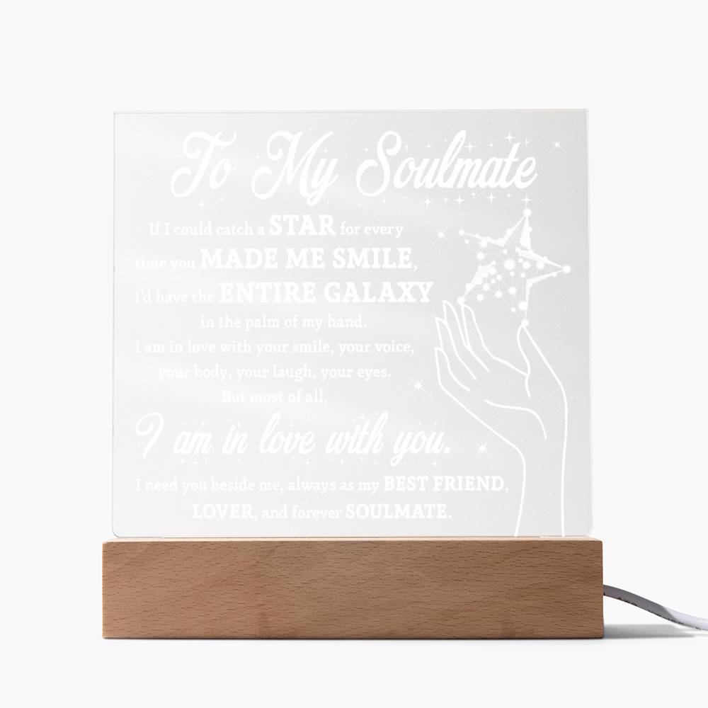 Soulmate-Beside Me-Acrylic Square Plaque