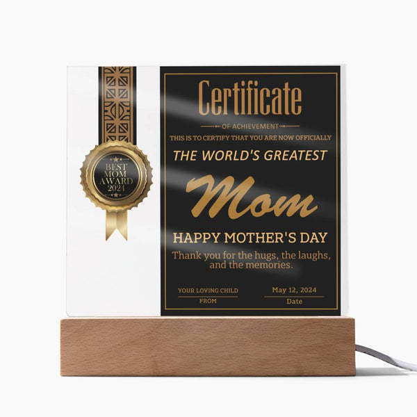 Mom-You Are Now-Acrylic Acrylic Square Plaque
