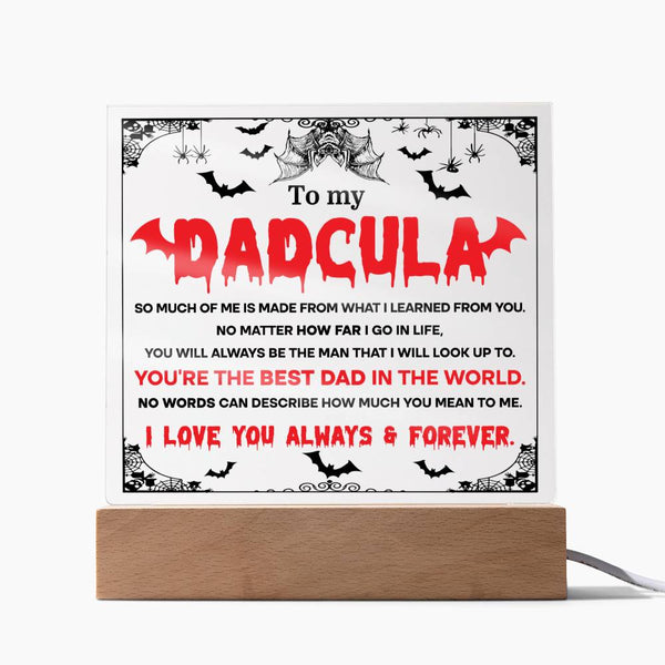 Dracula Best Dad Plaque - Fangtastic Halloween Gift