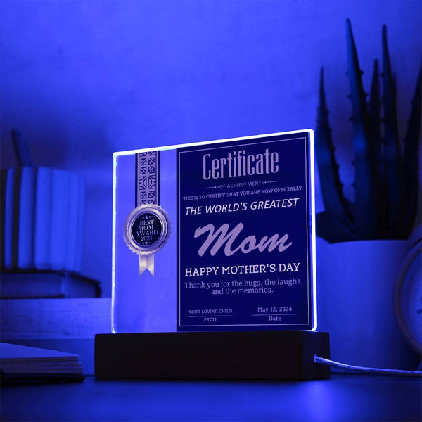Mom-You Are Now-Acrylic Acrylic Square Plaque