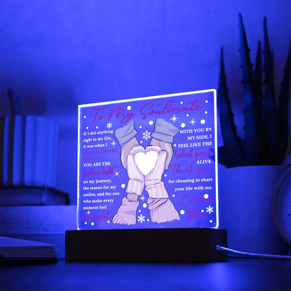 Soulmate-By My Side-Acrylic Square Plaque