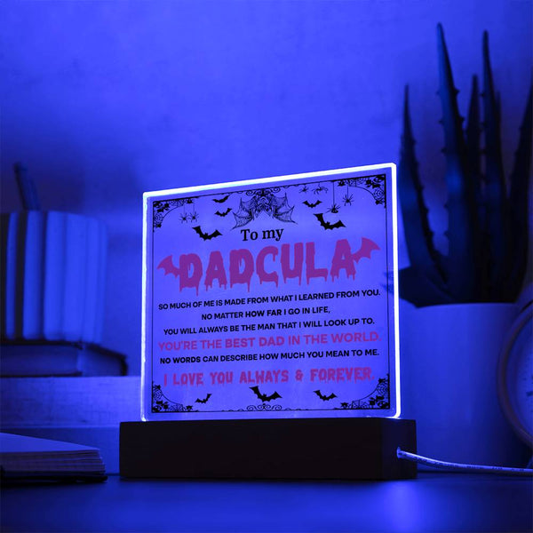 Dracula Best Dad Plaque - Fangtastic Halloween Gift