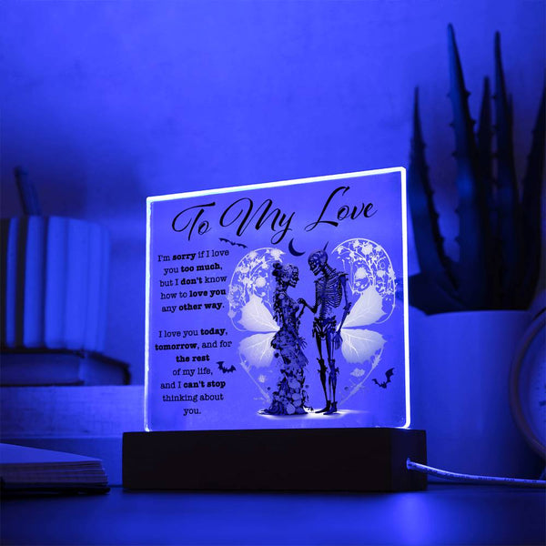 My Love, Love Too Much - Halloween Plaques for Romance with a Spooky Twist