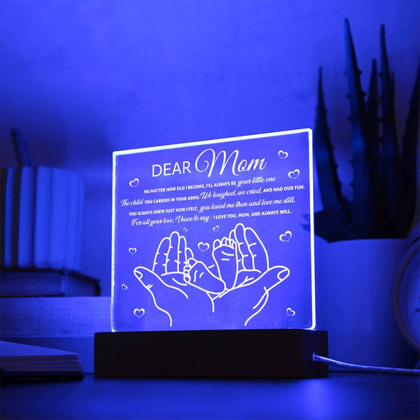 Mom-Your Little One-Acrylic Acrylic Square Plaque