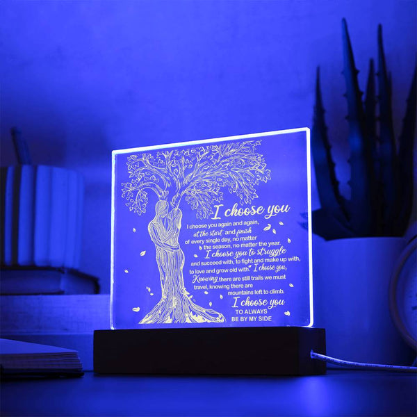 Soulmate-I Choose You-Acrylic Square Plaque