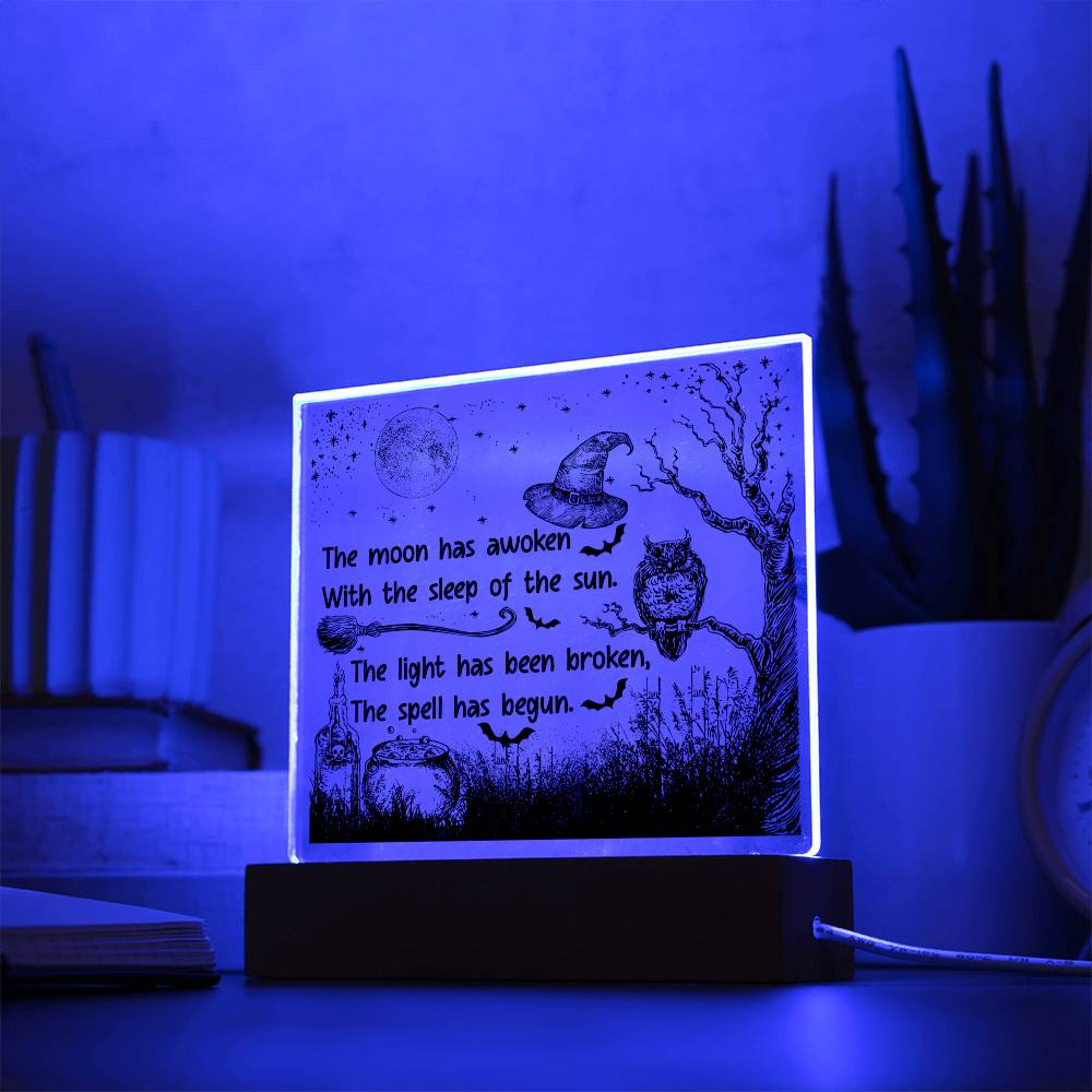 Halloween - The Spell Begun - Acrylic Plaque