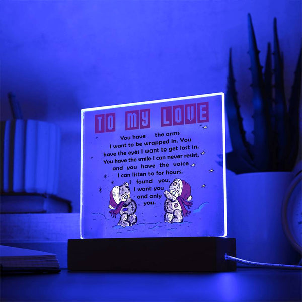 My love-I Found You-Acrylic Acrylic Square Plaque