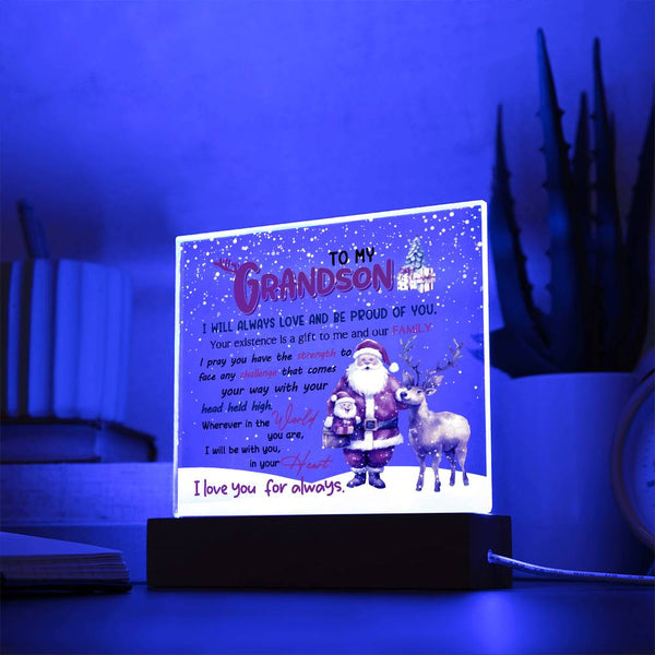 Grandson-Be With You-Acrylic Acrylic Square Plaque