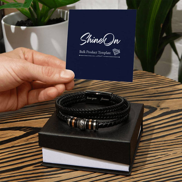 Stylish Men's Leather Bracelet | Unique Father's Day Gift