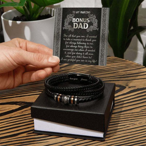 Dad-In My Life-Bracelet Stylish Men's Leather Bracelet | Unique Father's Day Gift