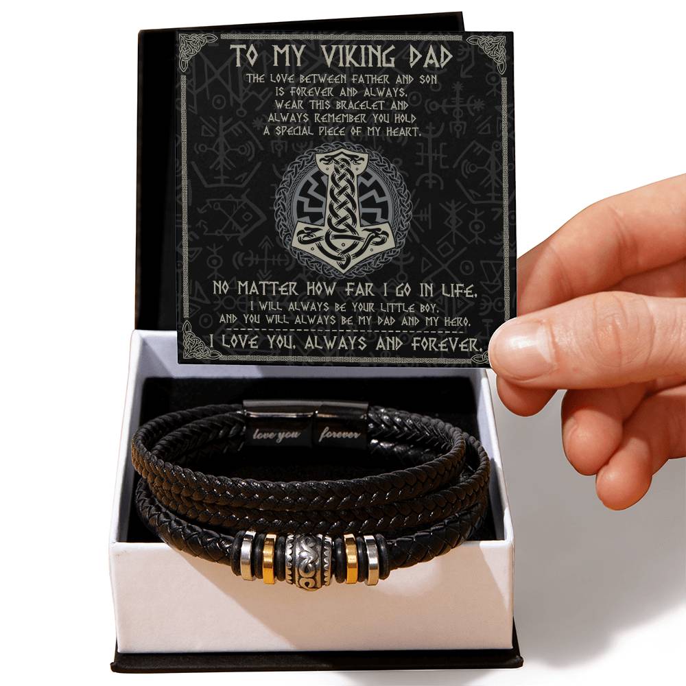 Dad-Father And Son-Stylish Men's Leather Bracelet | Unique Father's Day Gift