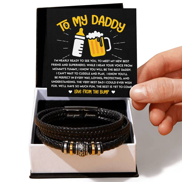 Dad-To See You-Bracelet Stylish Men's Leather Bracelet | Unique Father's Day Gift