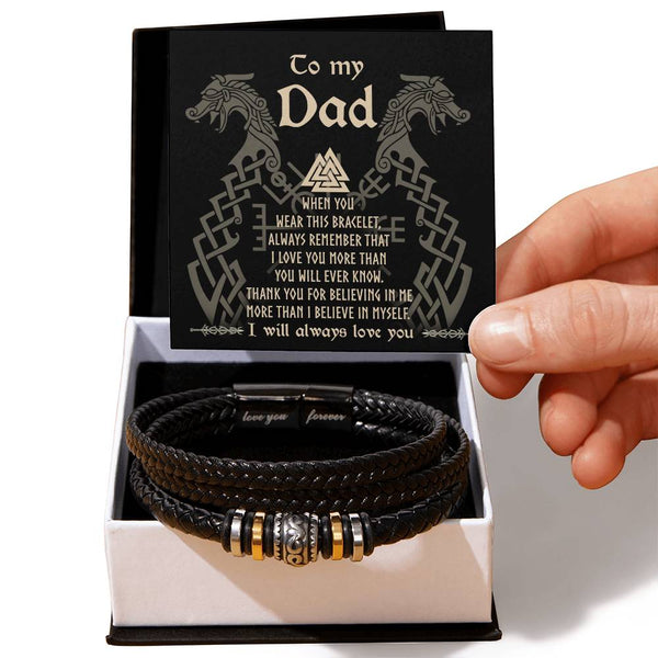Dad-Will Ever Know-Bracelet Stylish Men's Leather Bracelet | Unique Father's Day Gift