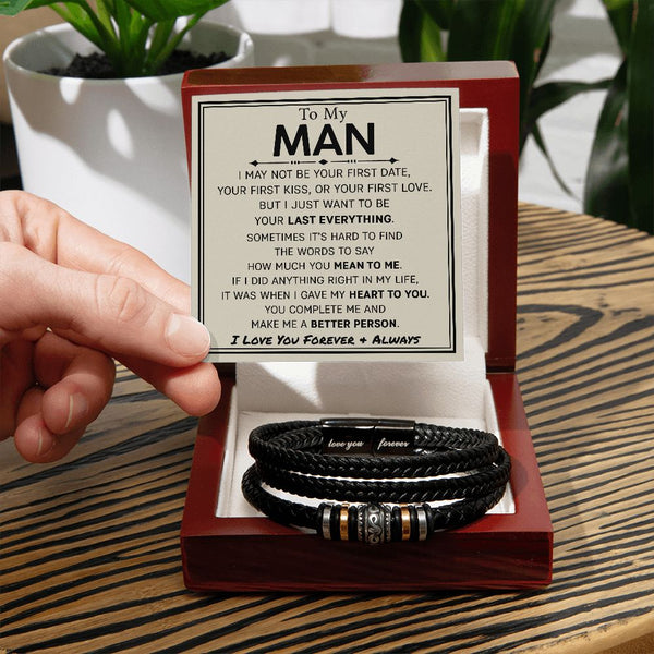 Eternal Love: Men's Leather Bracelet - Your Last Everything