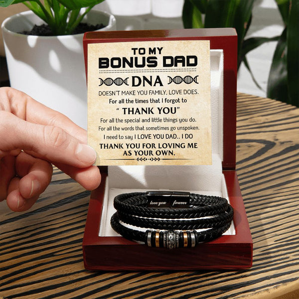 Embrace the Bond: 'Bonus Dad' Bracelet - A Meaningful Tribute to Stepfather Love