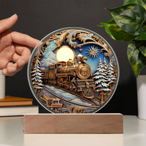 Fairy Tale Train Acrylic Circle Plaque