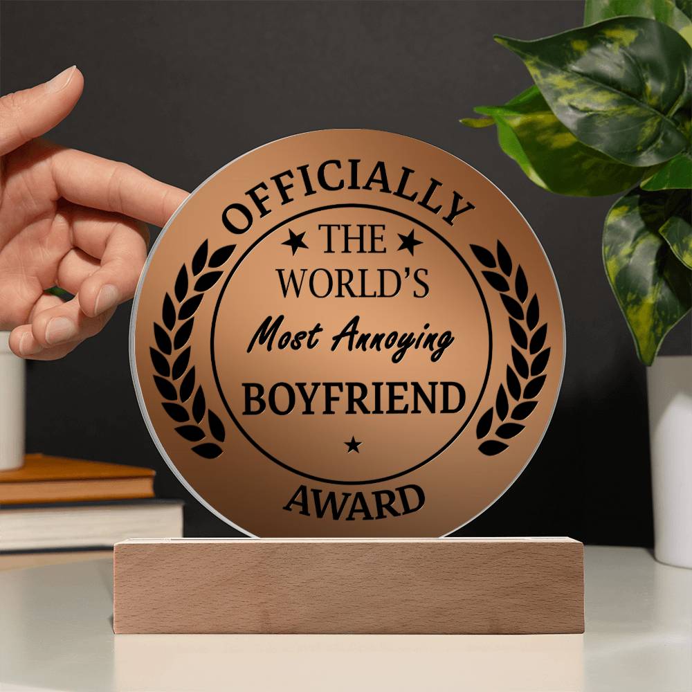 Boyfriend-World's Most Annoying - Acrylic Circle Plaque