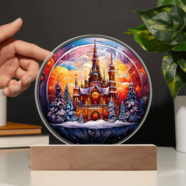 Christmas Castle-Acrylic Circle