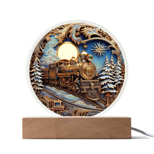 Fairy Tale Train Acrylic Circle Plaque