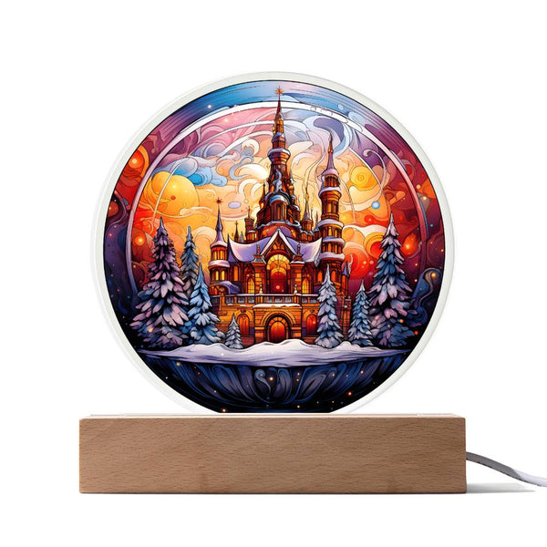Christmas Castle-Acrylic Circle