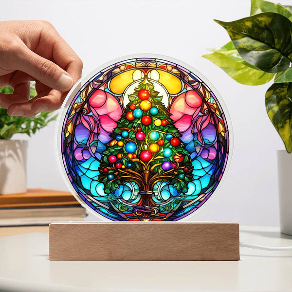 Christmas Tree-Acrylic Circle