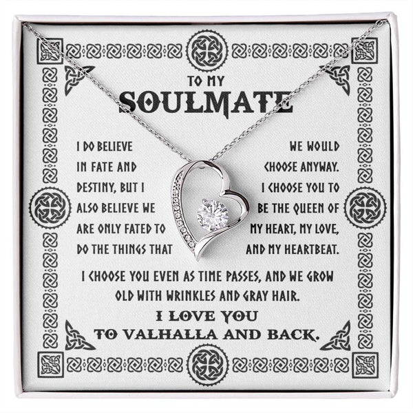 Soulmate-Gray Hair Forever Love Pendant Necklace