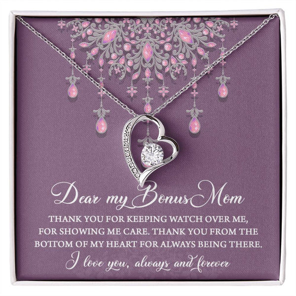 Bonus Mom-Always Being There Forever Love Pendant Necklace