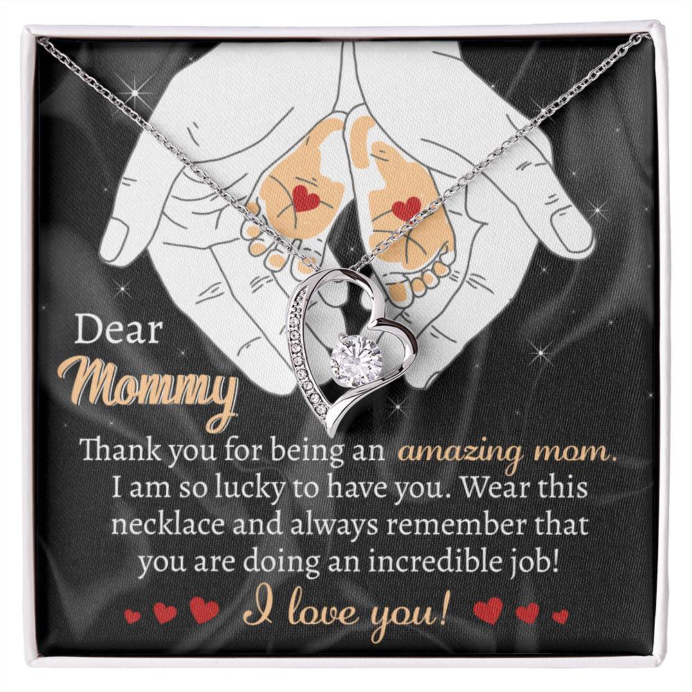 Mom To Be-An Incredible Job Forever Love Pendant Necklace