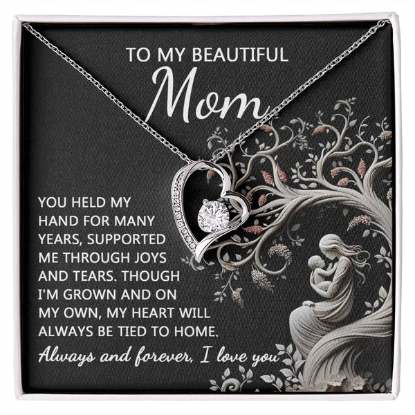 Mom-On My Own Forever Love Pendant Necklace