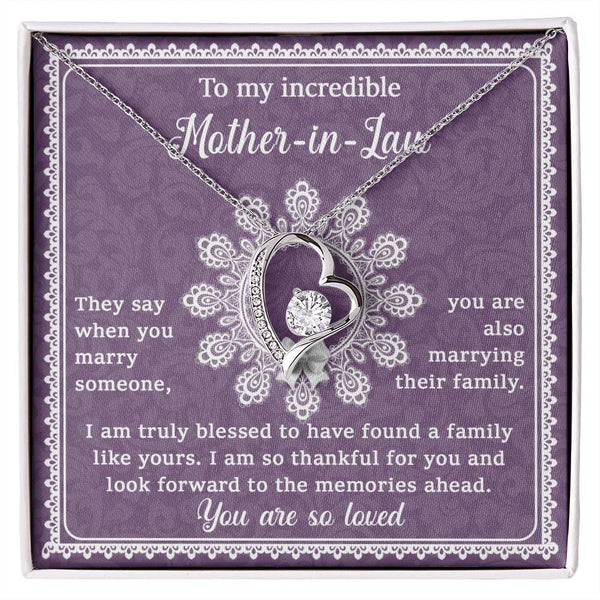 Mother-In-Law-Family Like Yours Forever Love Pendant Necklace
