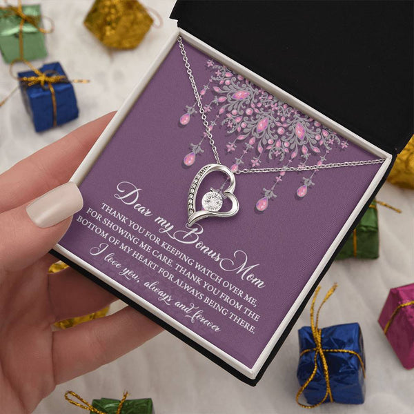 Bonus Mom-Always Being There Forever Love Pendant Necklace