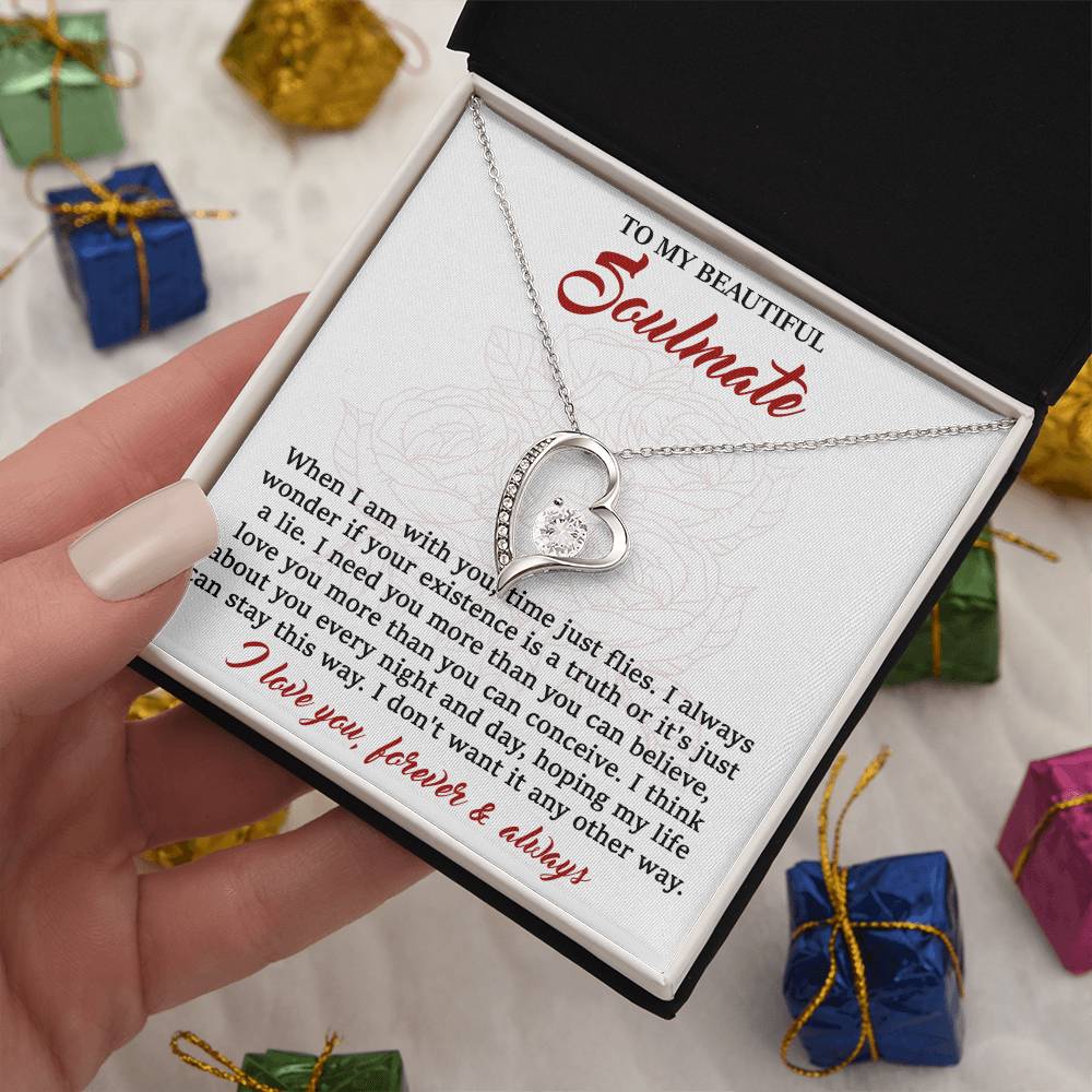 Soulmate-I Need You Forever Love Pendant Necklace