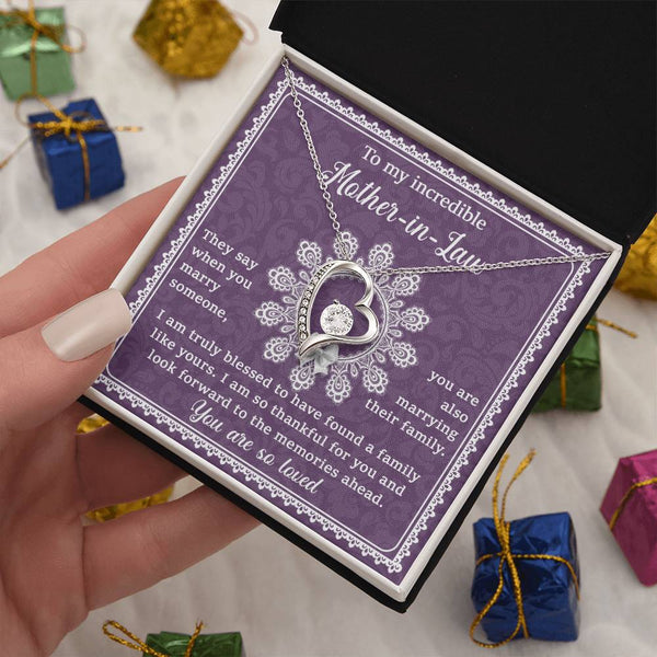 Mother-In-Law-Family Like Yours Forever Love Pendant Necklace