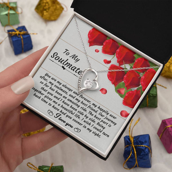 Soulmate-Side By Side Forever Love Pendant Necklace