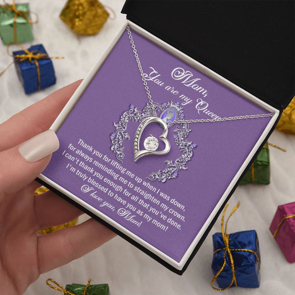 Mom-Belongs To Me Forever Love Pendant Necklace