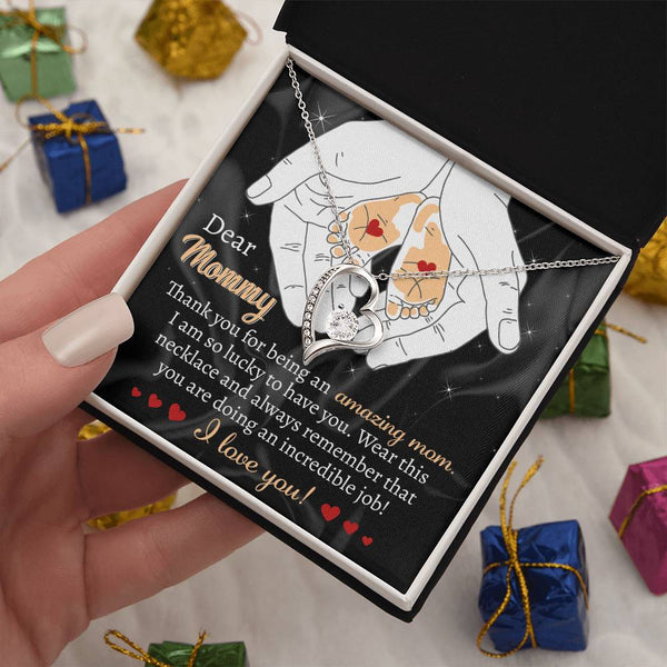 Mom To Be-An Incredible Job Forever Love Pendant Necklace
