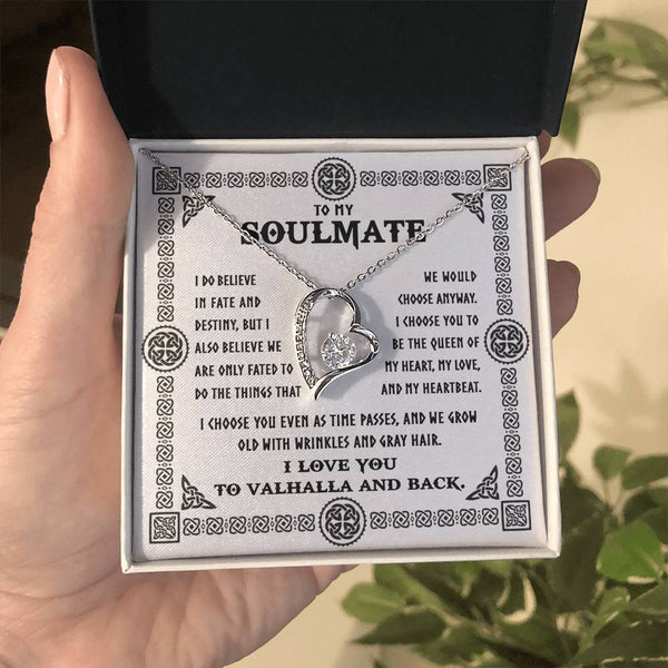 Soulmate-Gray Hair Forever Love Pendant Necklace