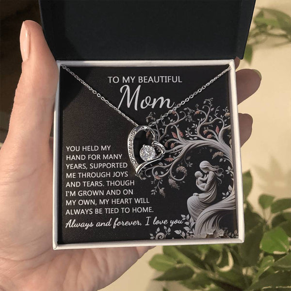 Mom-On My Own Forever Love Pendant Necklace
