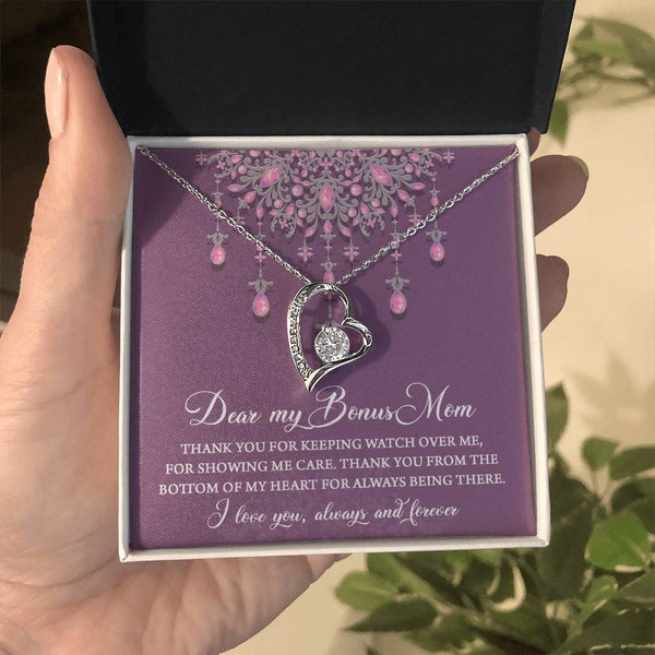 Bonus Mom-Always Being There Forever Love Pendant Necklace