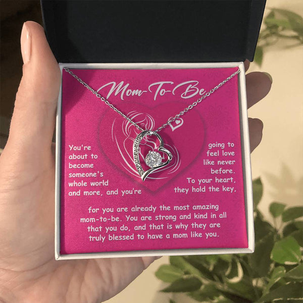 Mom To Be-Someone_s Whole World Forever Love Pendant Necklace